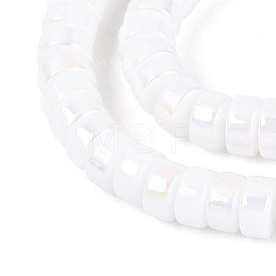 AB Color Plated Opaque Glass Beads Strands GLAA-T026-3x6mm-P10-1