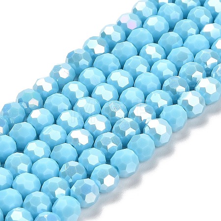 Opaque Glass Beads Stands EGLA-A035-P6mm-B08-1