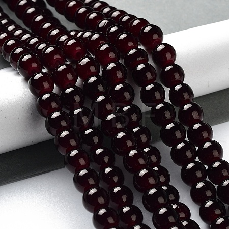 Imitation Jade Glass Beads Strands DGLA-S076-8mm-39-1