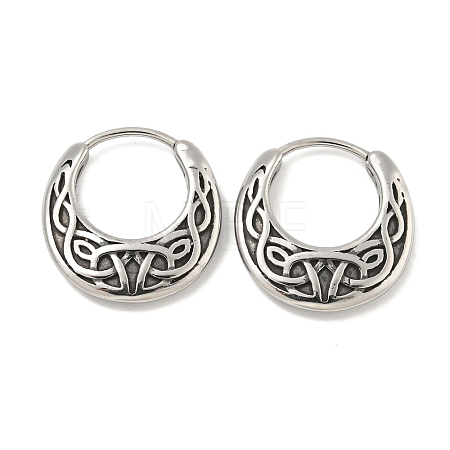 316 Surgical Stainless Steel Hoop Earrings EJEW-D096-10E-AS-1