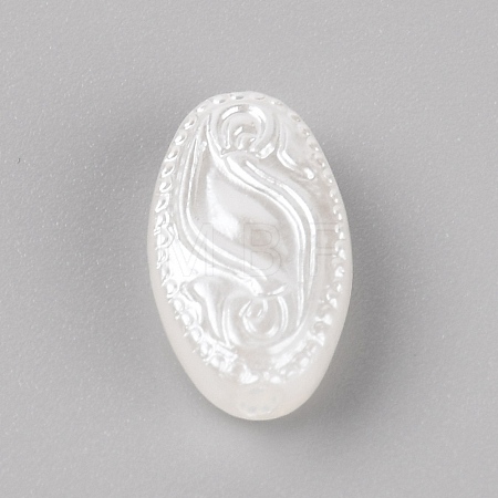 Opaque Acrylic Beads LS-OACR-WH0026-10B-1