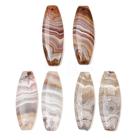 Natural Mexican Agate Pendants G-K381-20A-1