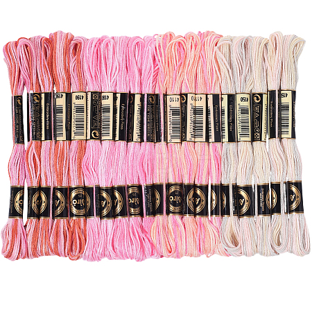 20 Skeins 4 Colors 6-Ply Polyester Embroidery Floss OCOR-CY0004-38A-1