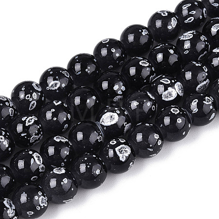 Baking Paint Glass Beads X1-DGLA-N015-8mm-10-1