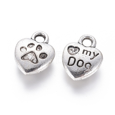 Tibetan Style Alloy Charm Enamel Settings X-TIBEP-23882-AS-FF-1