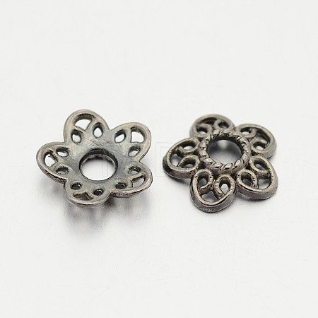 Tibetan Style Alloy Bead Caps K0P34051-1