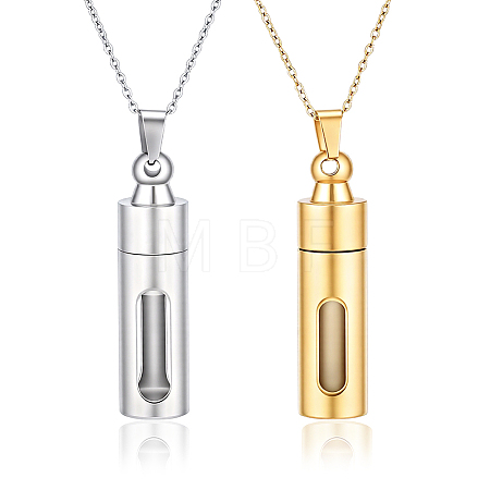 2Pcs 304 Stainless Steel Perfume Bottle Pendants DIY-PH0036-95-1