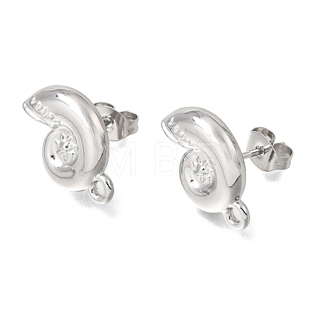 304 Stainless Steel Stud Earring Findings STAS-D391-04C-P-1