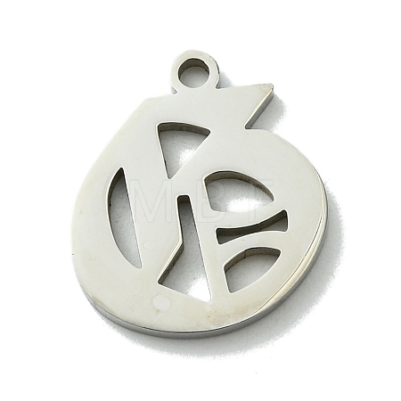 Non-Tarnish 201 Stainless Steel Pendants STAS-B055-01P-O-1