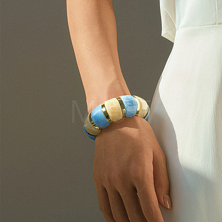 Acrylic Bead Bangles for Women FS-WG59988-14-1