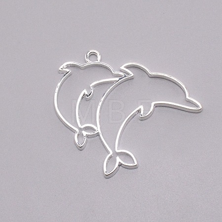 Alloy Open Back Bezel Pendants PALLOY-WH0077-21S-1