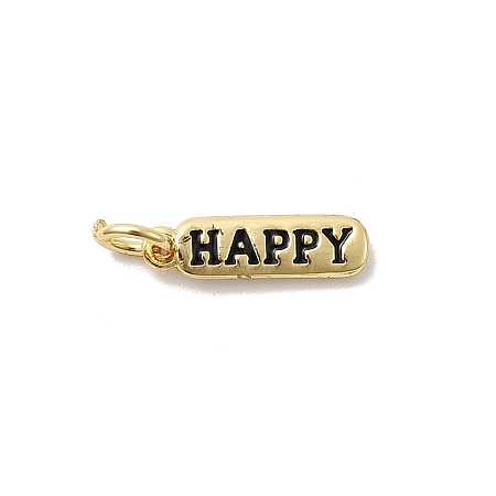 Brass Enamel Charms KK-P338-01G-G01-1