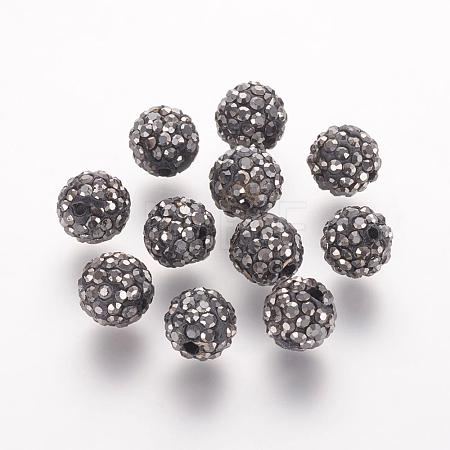 Polymer Clay Rhinestone Beads RB-K050-8mm-C03-1
