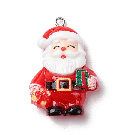 Christmas Opaque Resin Pendants RESI-A049-05L-1