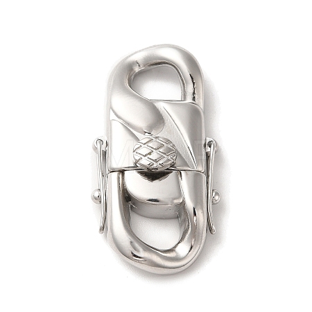 Non-Tarnish 316 Surgical Stainless Steel Twister Clasps STAS-M313-01P-05-1