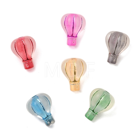 Spray Painted Transparent Acrylic Beads X-OACR-H054-14-1