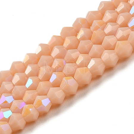 Opaque Solid Color Imitation Jade Glass Beads Strands EGLA-A039-P4mm-L06-1