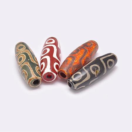 Tibetan Style 9-Eye dZi Beads  TDZI-G009-F-1