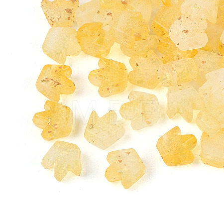 Frosted Transparent Acrylic Beads FACR-T009-01F-1