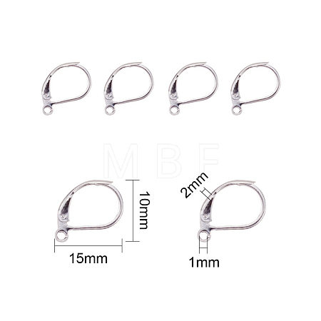 304 Stainless Steel Leverback Earring Findings X-STAS-L190-14S-1
