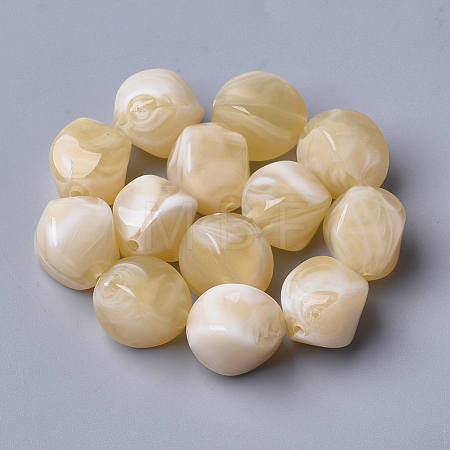 Acrylic Beads X-OACR-T007-08C-1