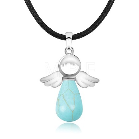 Angel Synthetic Turquoise Pendant Necklaces OH8264-12-1
