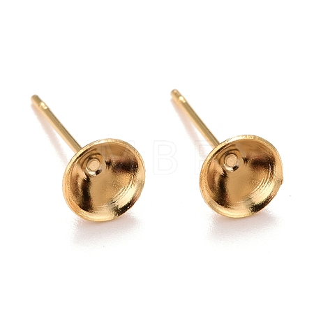 304 Stainless Steel Post Stud Earring Settings STAS-L238-082E-G-1