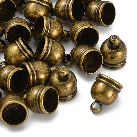 Brass Cord Ends KK-D217-10x8-AB-NF-1