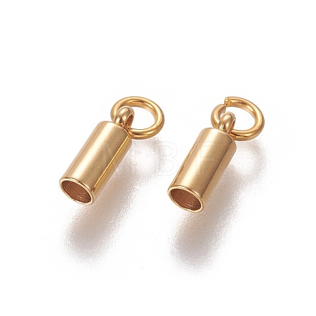 201 Stainless Steel Cord Ends X-STAS-L226-016A-G-1