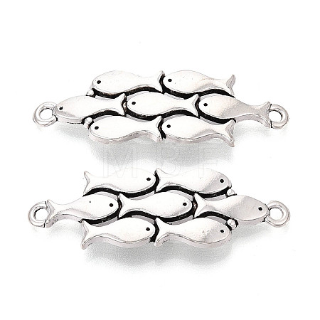 Tibetan Style Alloy Connector Charms TIBE-N014-09AS-1