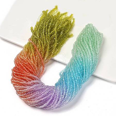 Transparent Painted Glass Beads Strands DGLA-A034-T2mm-A12-1