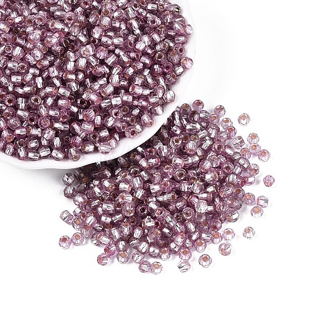 Silver Lined Glass Seed Beads SEED-T007-18A-10-1