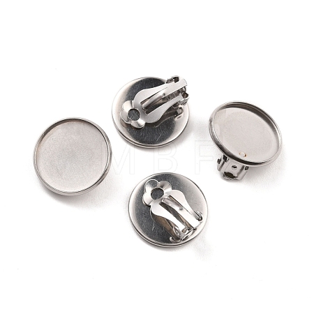 Non-Tarnish 316 Stainless Steel Clip-on Earring Findings STAS-I187-02A-P-1