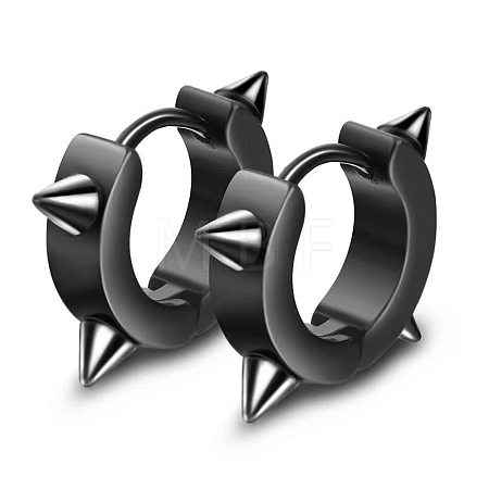 Stainless Steel Hoop Earrings PW-WG73897-05-1
