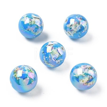 Printing & UV Plating Opaque Acrylic Beads OACR-Z035-05-1