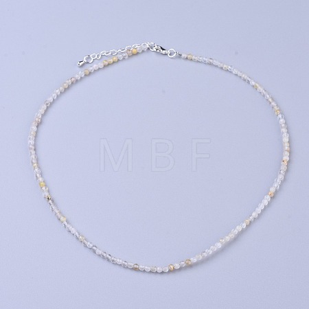 Natural Rutilated Quartz Beaded Necklaces NJEW-K114-A-A10-1