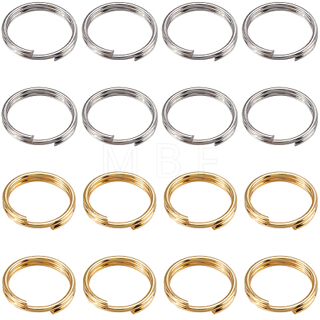2 Colors 304 Stainless Steel Split Rings STAS-SC0009-25B-1