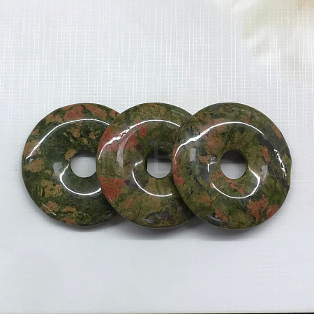 Natural Unakite Pendants G-WH0016-54I-1