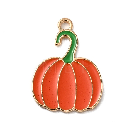 Thanksgiving Day Golden Tone Alloy Enamel Pendants ENAM-M002-02J-G-1