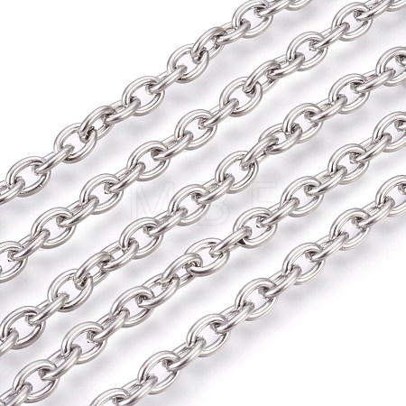 Tarnish Resistant 304 Stainless Steel Cable Chains CHS-L017-09E-1