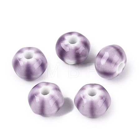 Vintage Handmade Porcelain Beads PORC-Q006-07G-1
