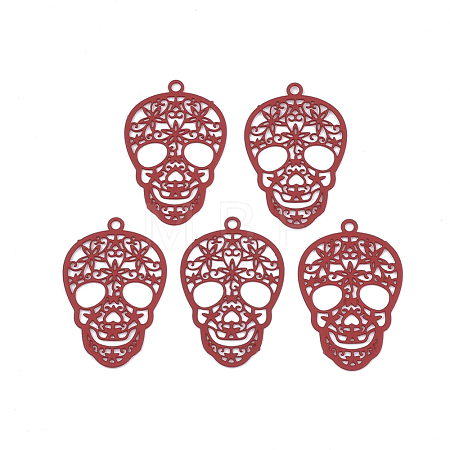 430 Stainless Steel Filigree Pendants X-STAS-S108-23D-1