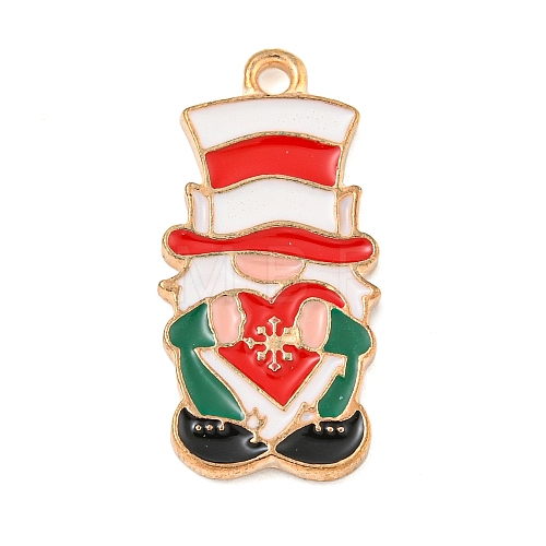 Christmas Theme Alloy Enamel Pendants ENAM-M221-01KCG-07-1