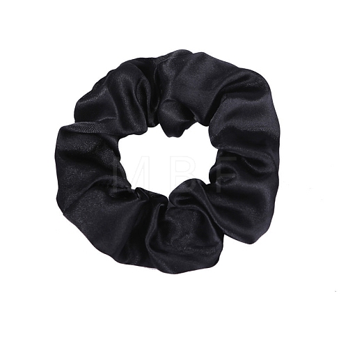 Solid Color Slick Cloth Ponytail Scrunchy Hair Ties PW-WG0966B-10-1