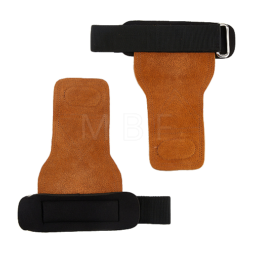 Velvet leather & Polyester Exercise Hand Protector AJEW-WH0165-44-1