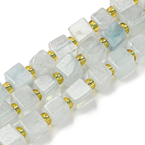 Natural Aquamarine Beads Strands G-G053-B10-01D-1