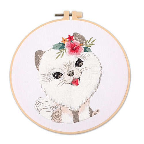 DIY Puppy Dog Embroidery Kit for Beginners SENE-PW0005-006D-1