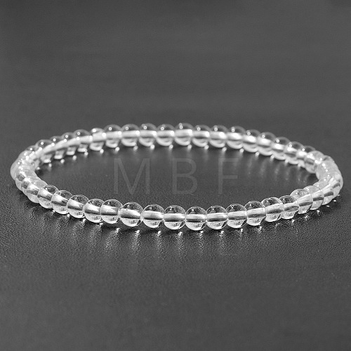 4MM Natural Quartz Crystal Stretch Bracelets RP2095-12-1