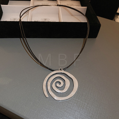 Mosquito Coil Alloy Pendant Necklaces WGEC300-02-1