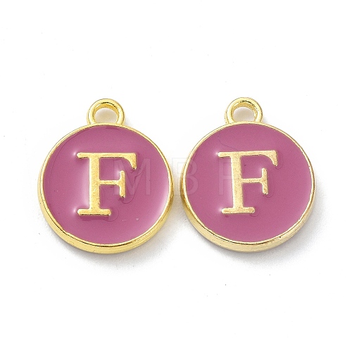 Golden Plated Alloy Enamel Charms ENAM-XCP0001-13F-1